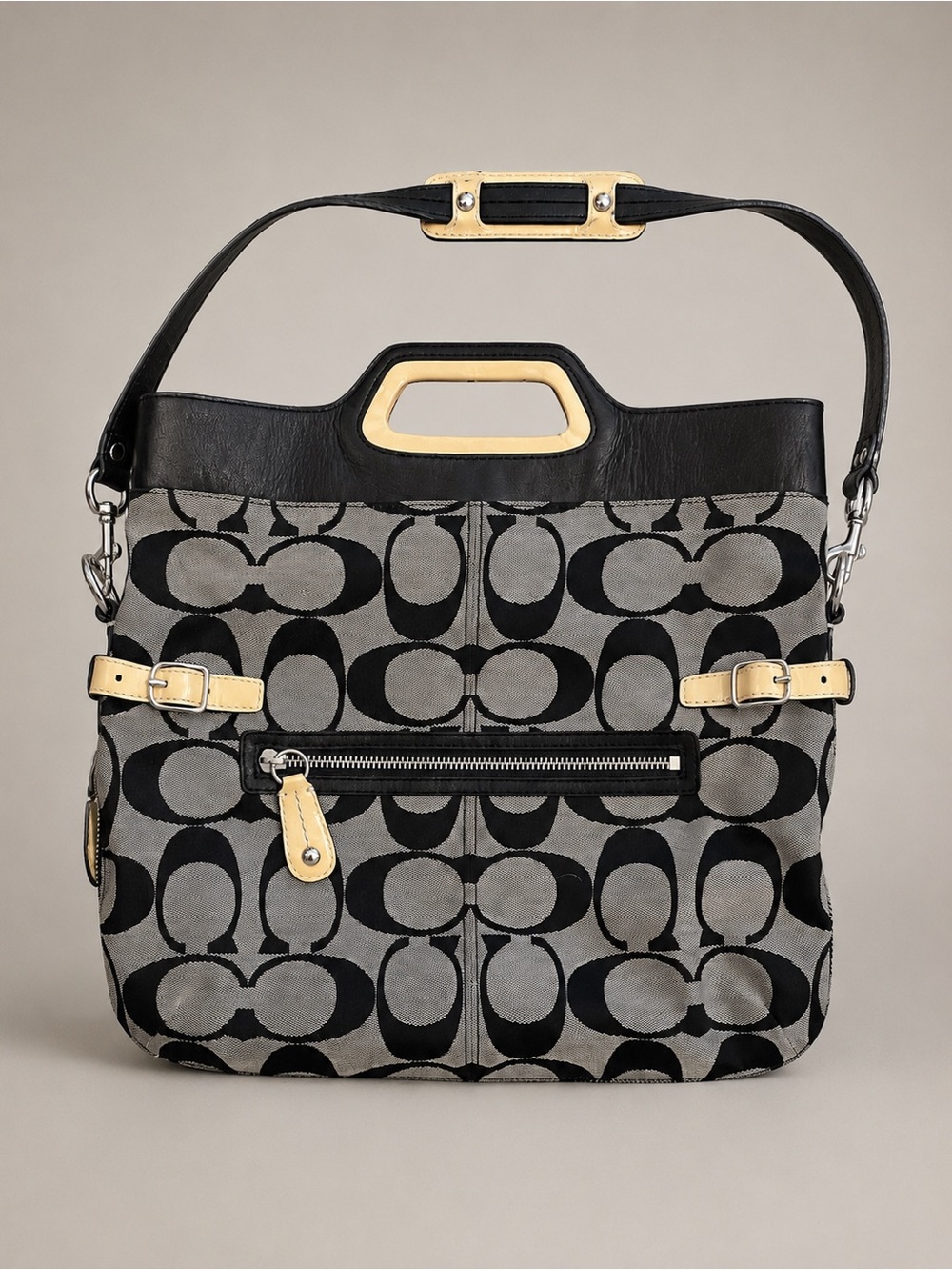 Coach Bonnie Signature Foldover Tote / Shoulder Bag — Style 13386